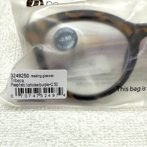 Peepers Readers Tribeca Peepfetti Purple Reading Glasses +2.50 • NEW WITH TAGS • - Picture 13 of 17